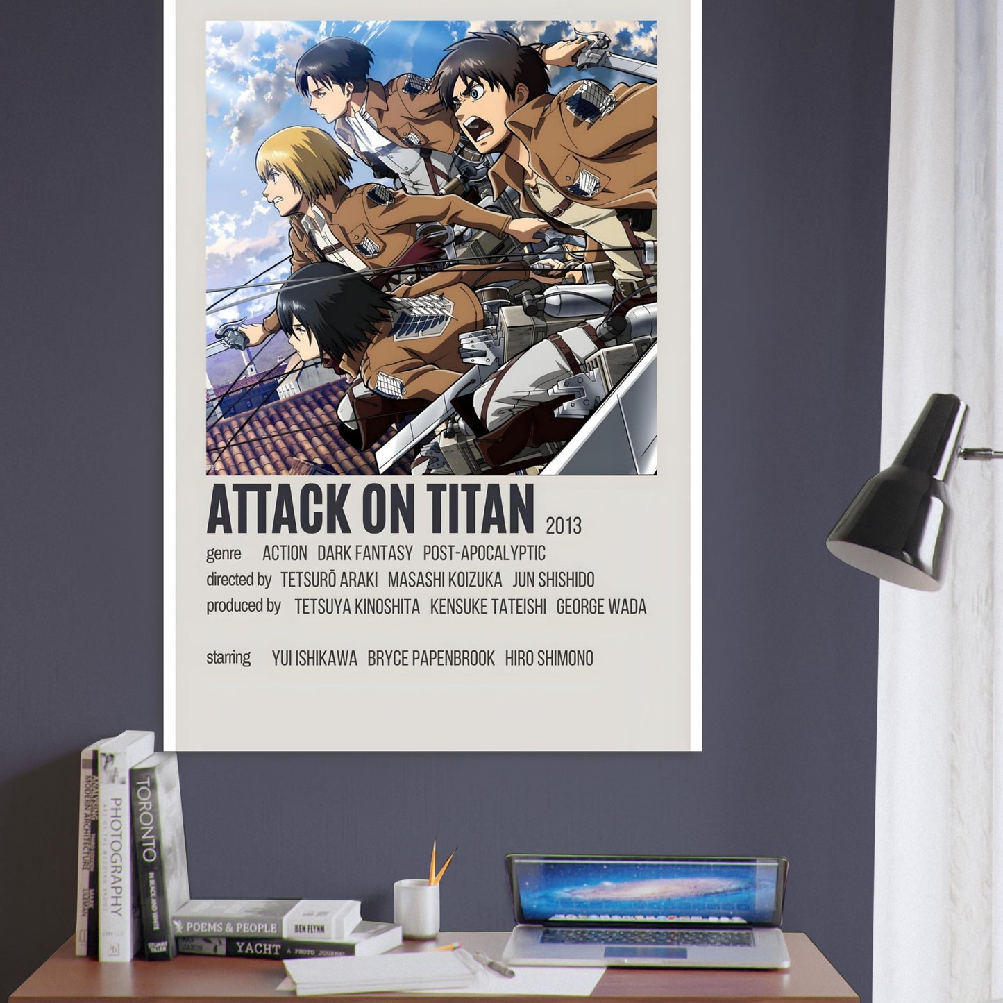 Attack on Titan movie poster featuring Scout Regiment characters in action, perfect for anime fans and poster collectors.